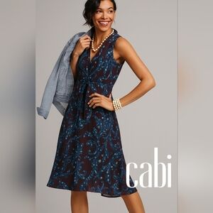 CABI christmas holiday party Whimsigoth Dark Fairy 4 Purple Blue Midi‎ Dress